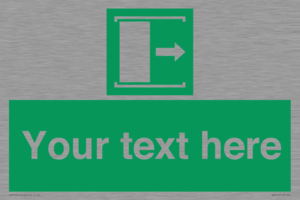 Custom sign safe condition Door slides right to open